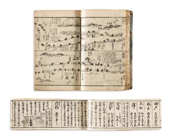 (JAPAN -- TOKAIDO.) Manuscript map of the Tokaido Road and other routes.